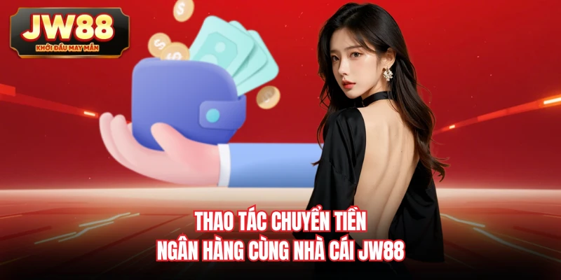 Thao tác chuyển tiền ngân hàng cùng nhà cái JW88